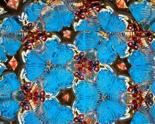 Handcrafted Etched Floral Pattern Lacquered Brass Kaleidoscope 1 Inch Diameter - Image 5