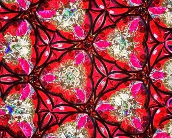 Handcrafted Etched Floral Pattern Lacquered Brass Kaleidoscope 1 Inch Diameter - Image 7